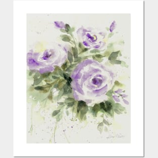 Washy Purple Roses A Posters and Art